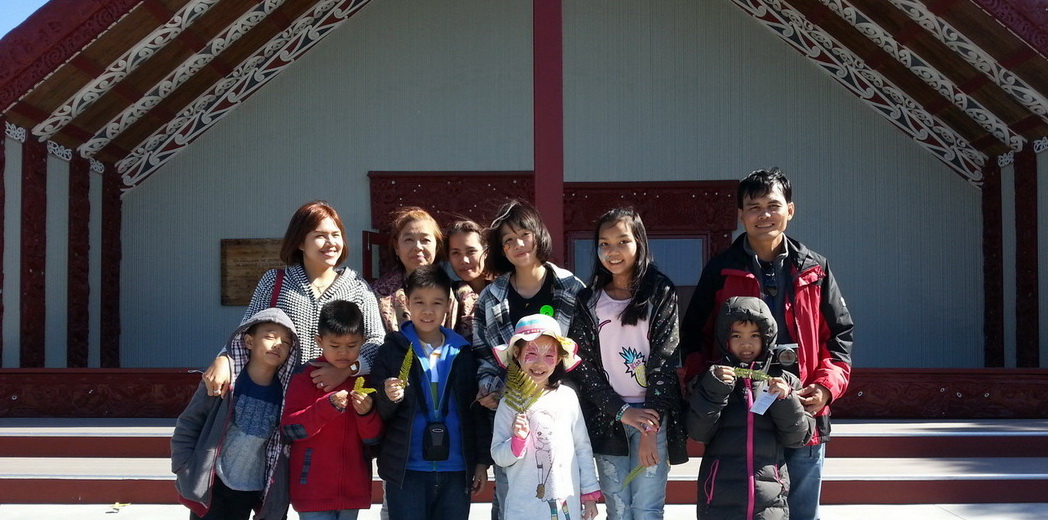 หน้า Marae ที่ Te Puia-Taupo