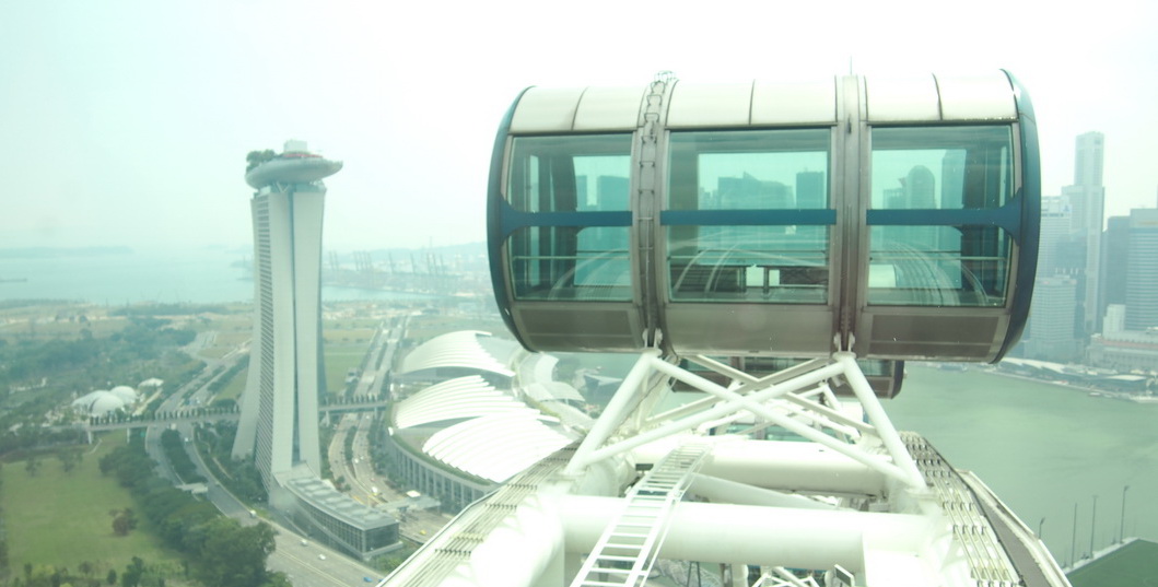 View from the top of Singapore Flyer!